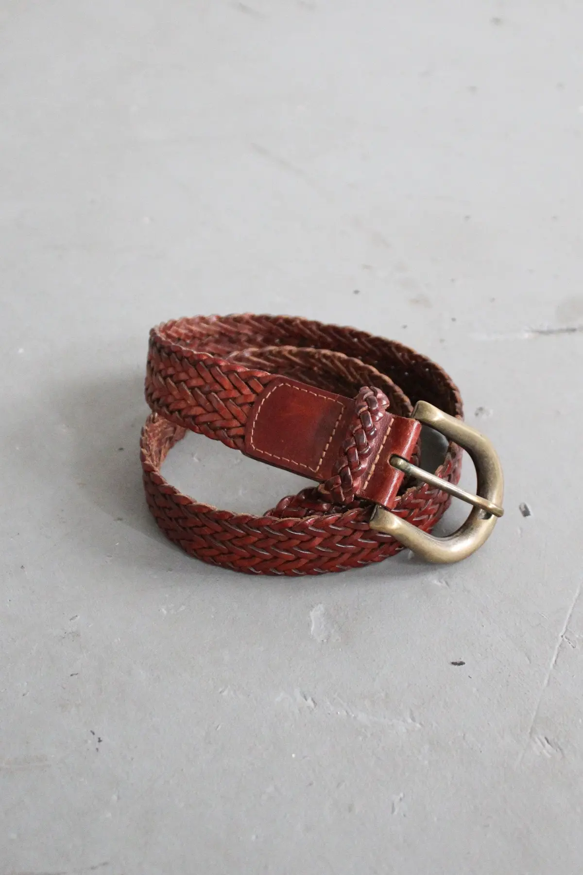 Horseshoe Braided Leather Belt 1