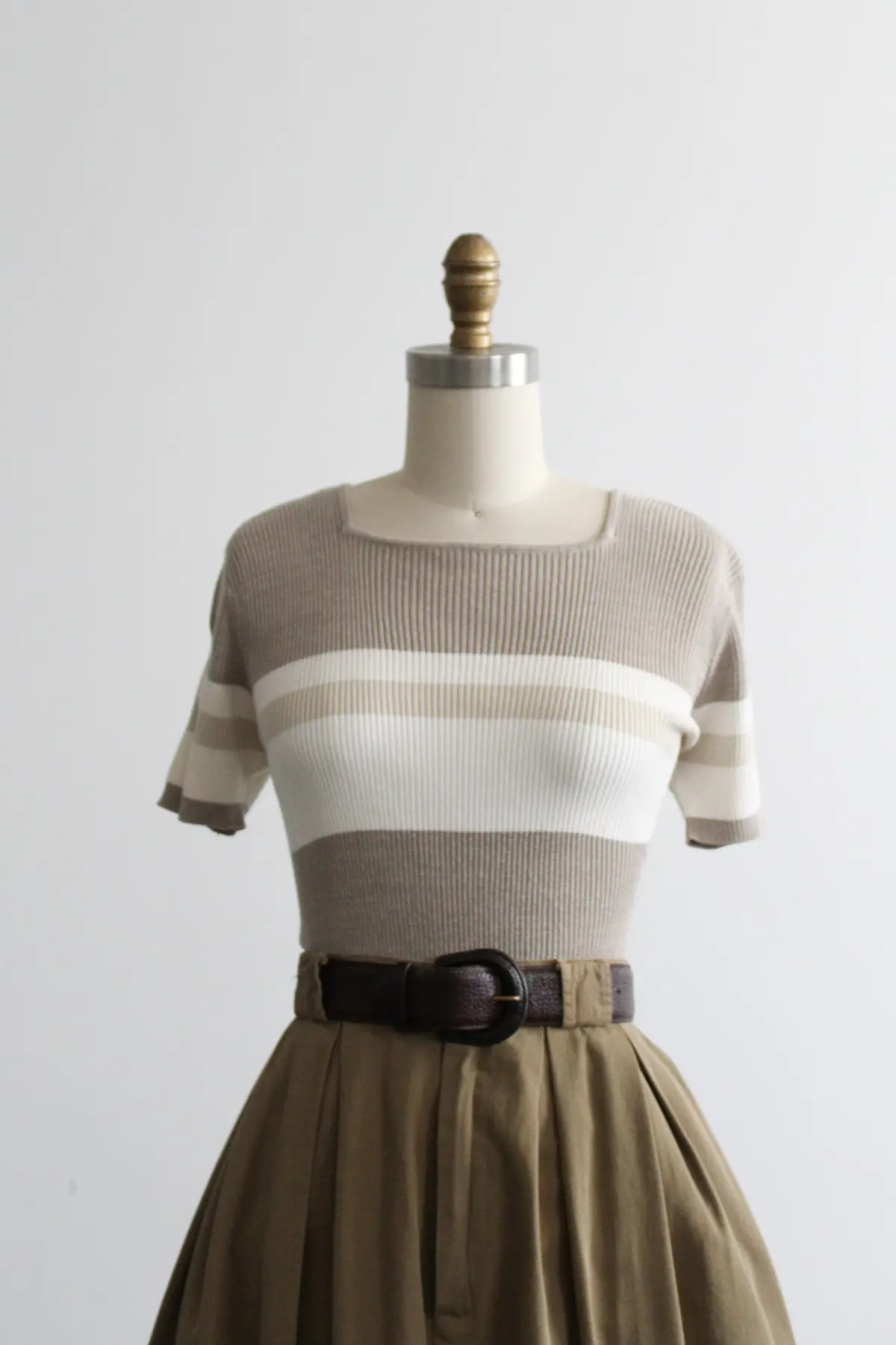 Striped Silk Tee 1