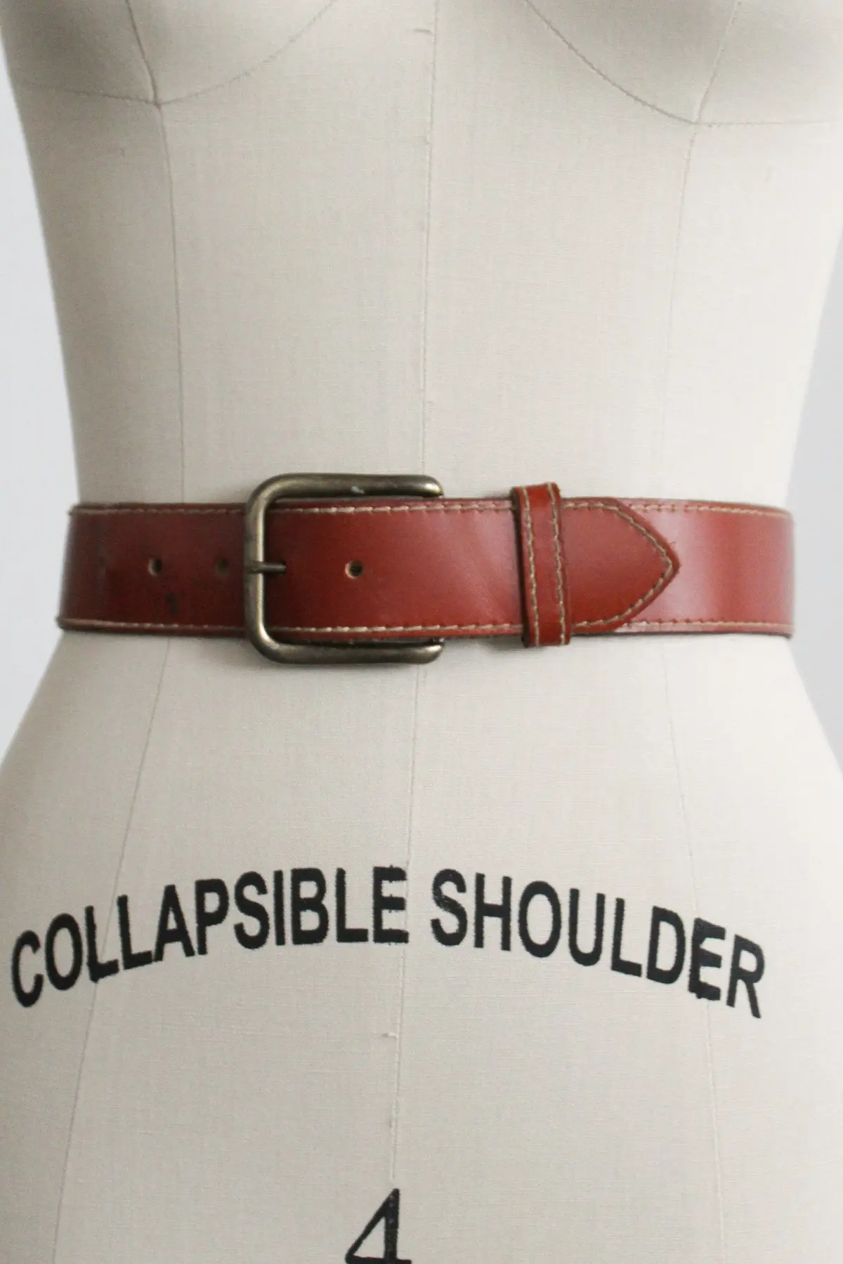 Wide Oxblood Leather Belt 1