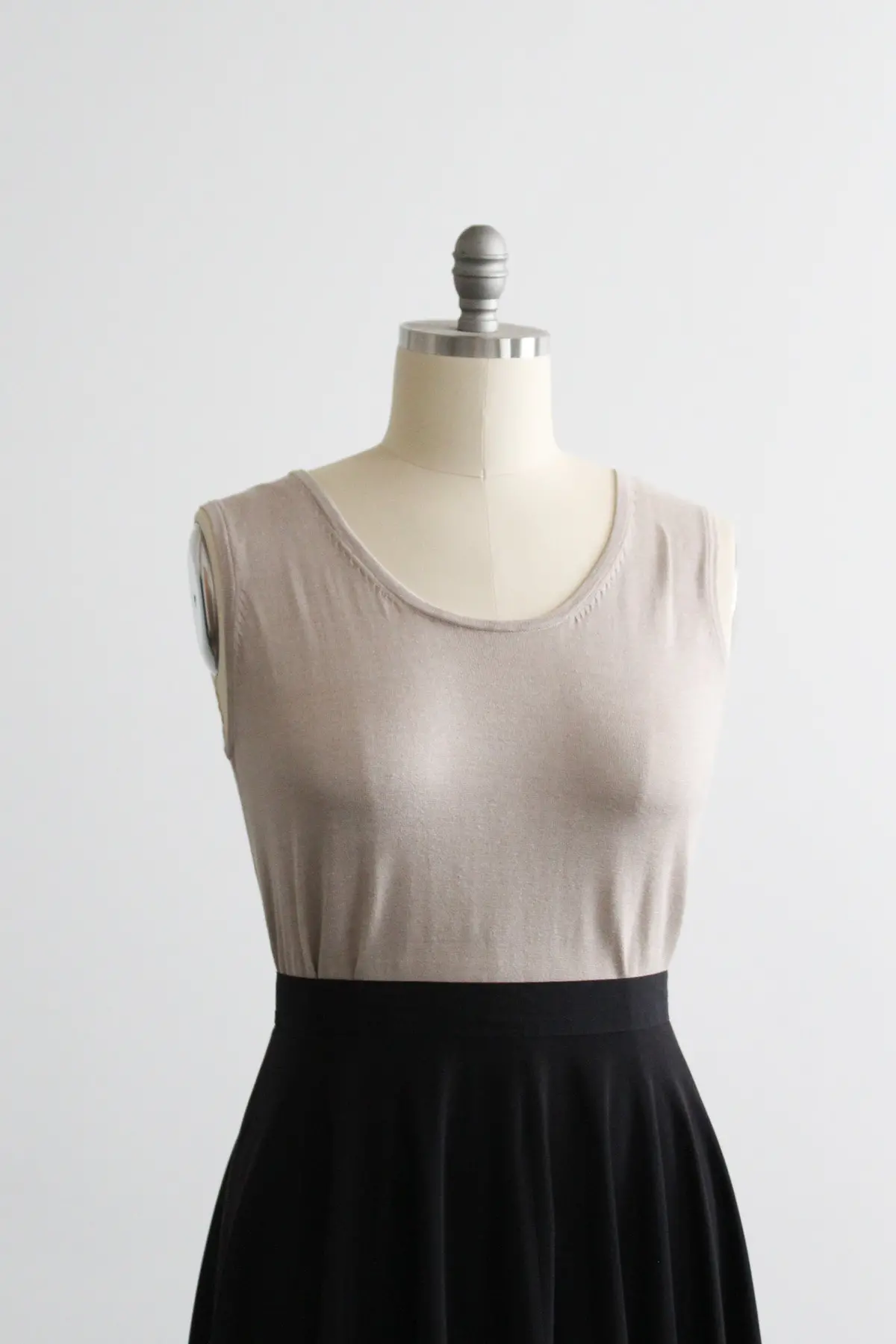 Almond Silk Knit Tank 1