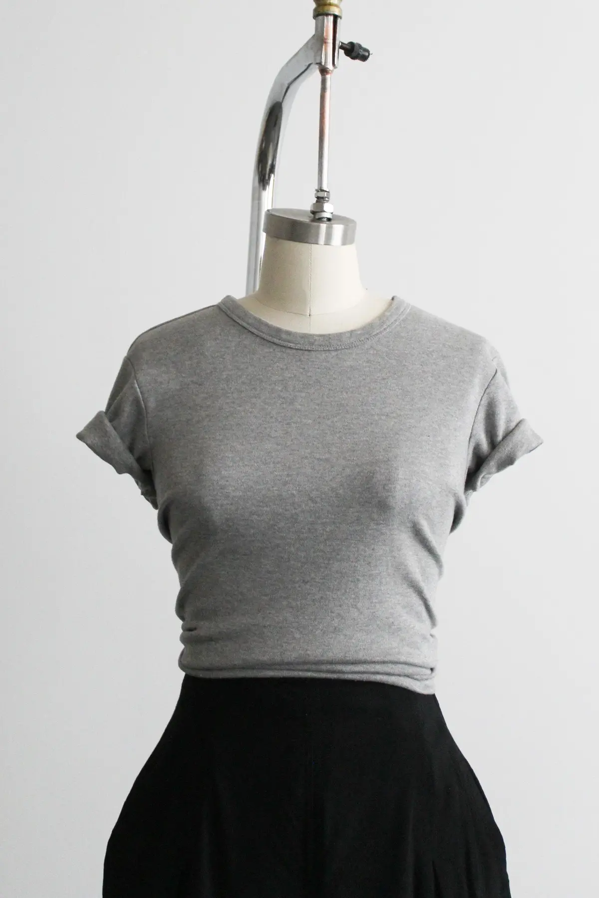 Heathered Gray Cotton Tee 1