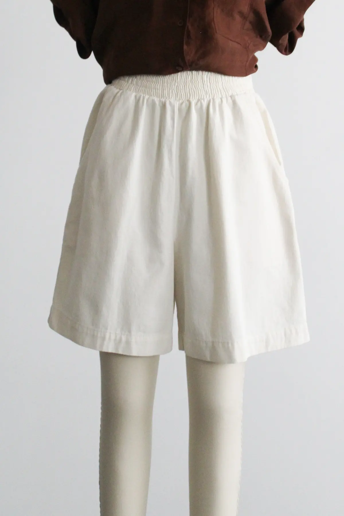 Parchment Cotton Shorts 2