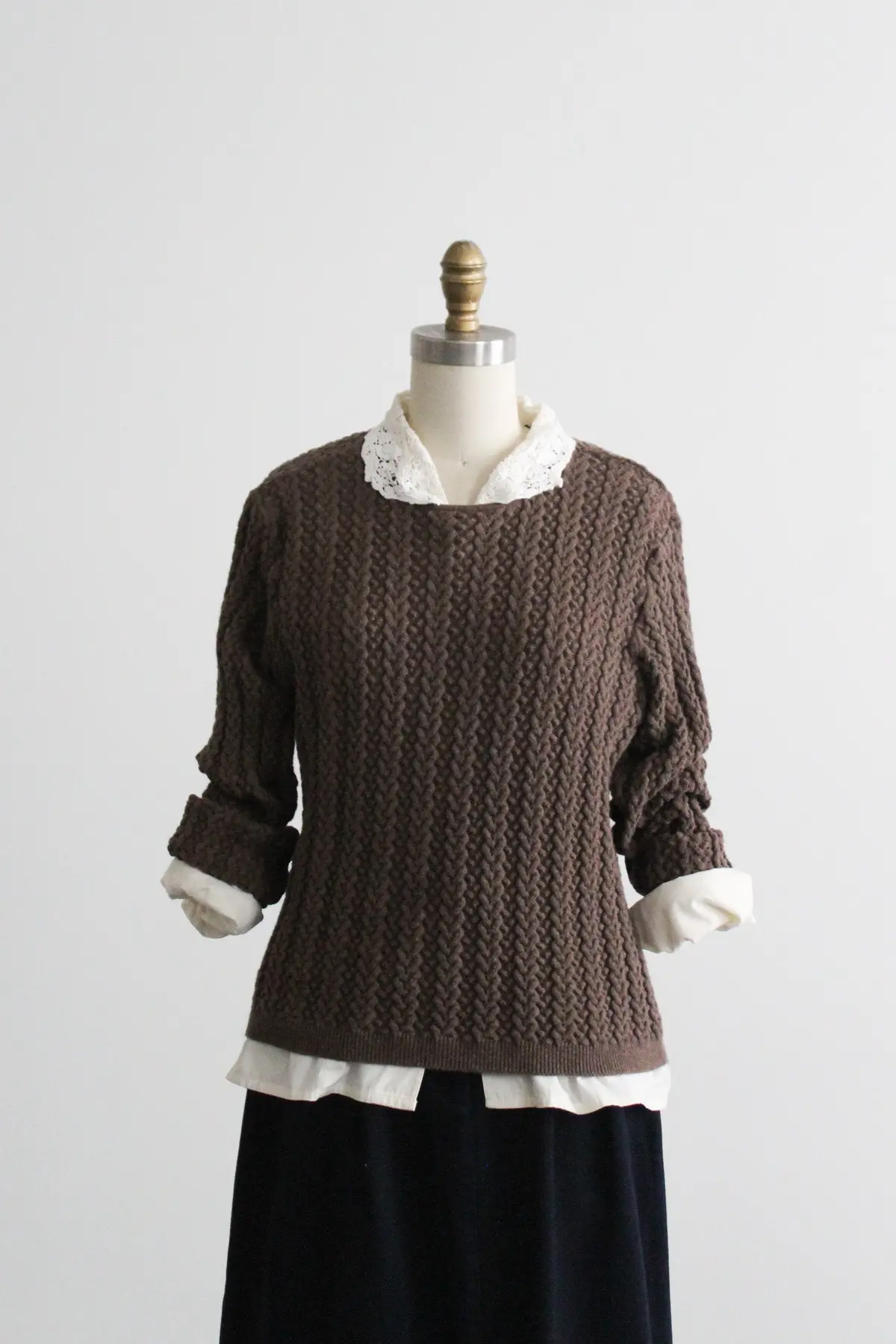 Walnut Cotton Sweater 1