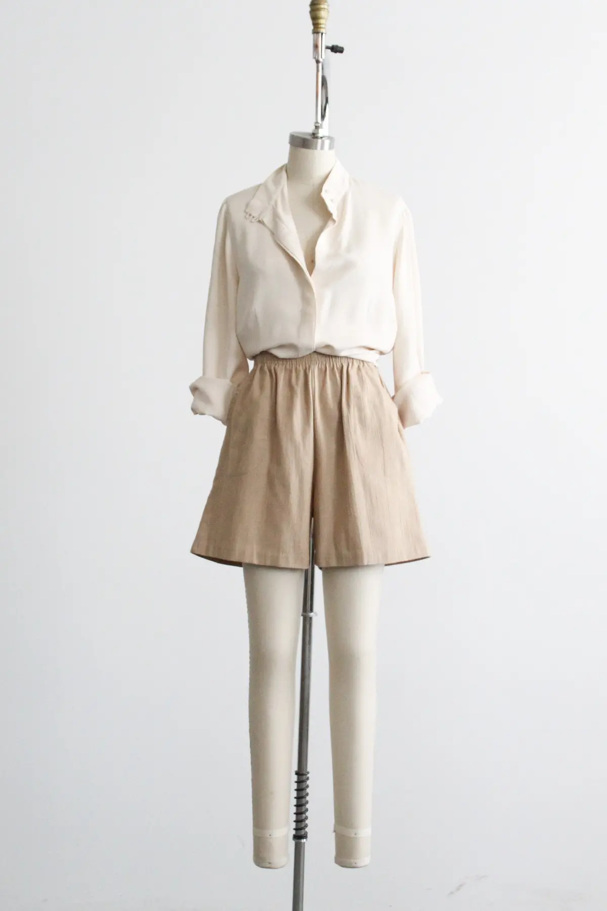 Almond Cotton Shorts 1