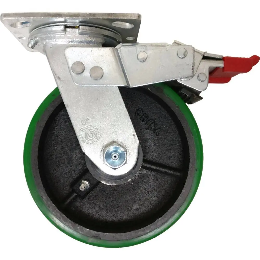 6" X 2" Polyon Cast Swivel Caster W/ Total Lock Brake - 1200 Lbs. Cap. 1