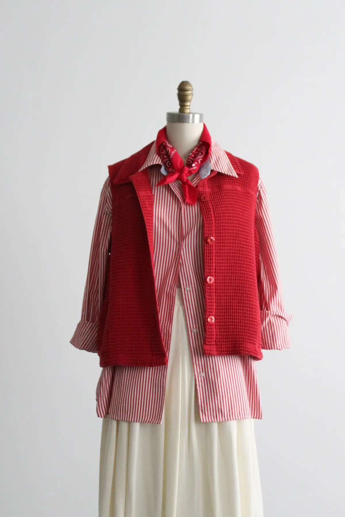 Lobster Red Cotton Vest 1