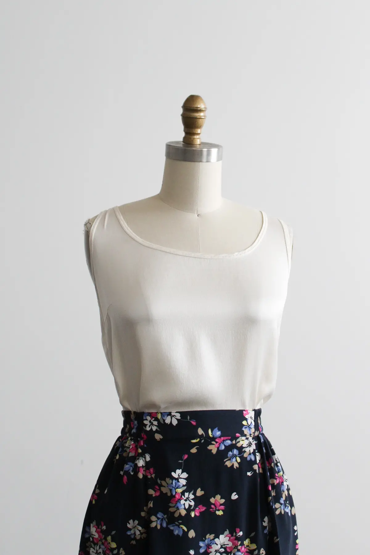 Ivory Silk Tank 1