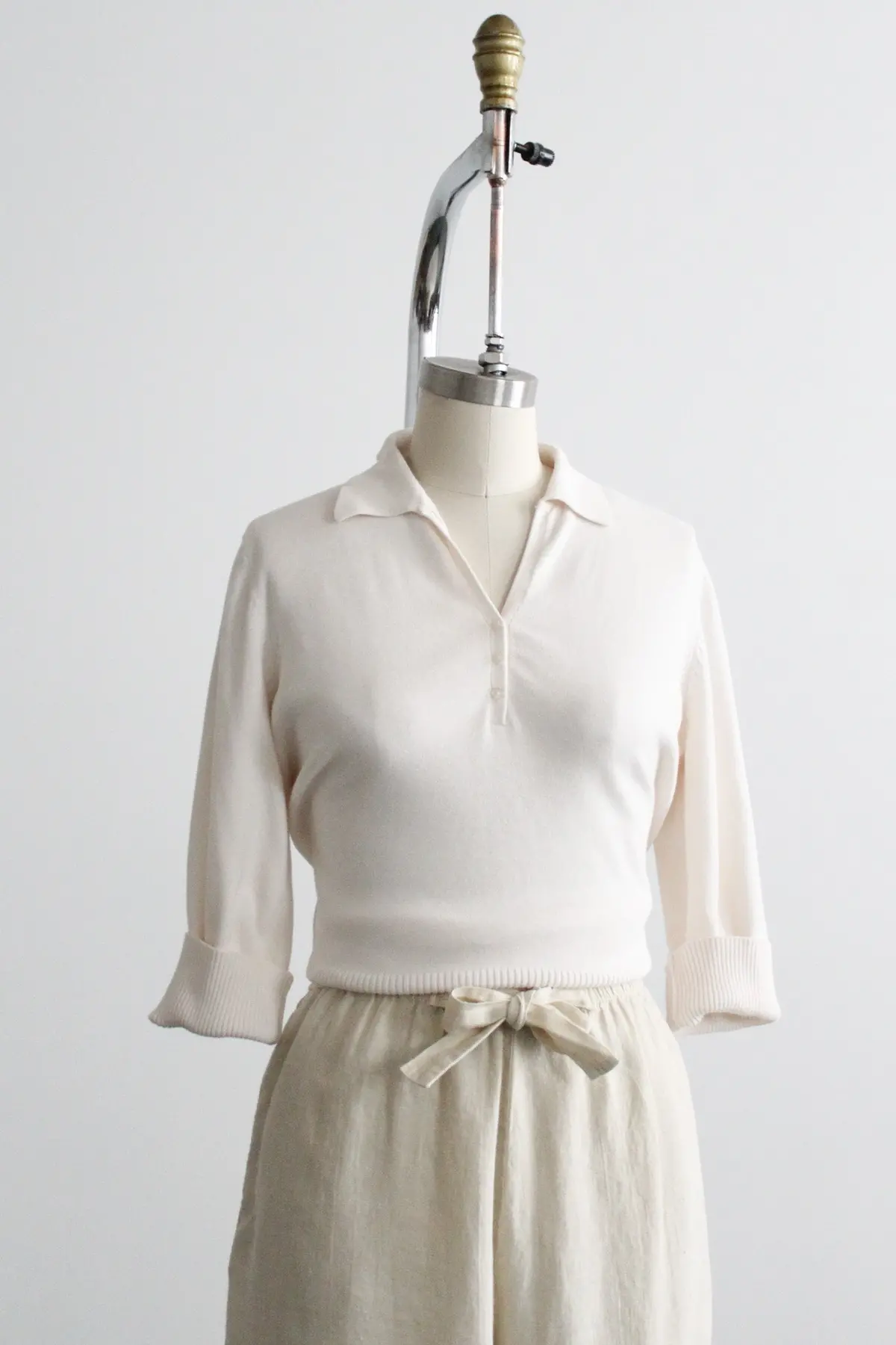 Salt Cotton Collared Pullover 1