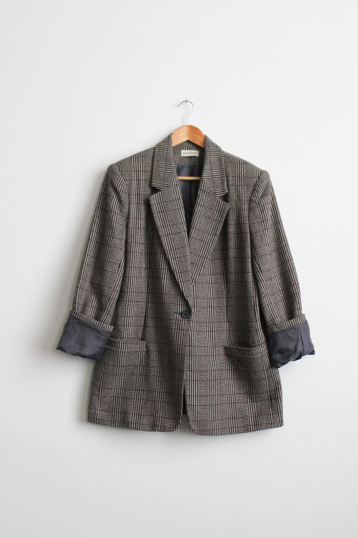 Ex Libris Plaid Wool Blazer 1
