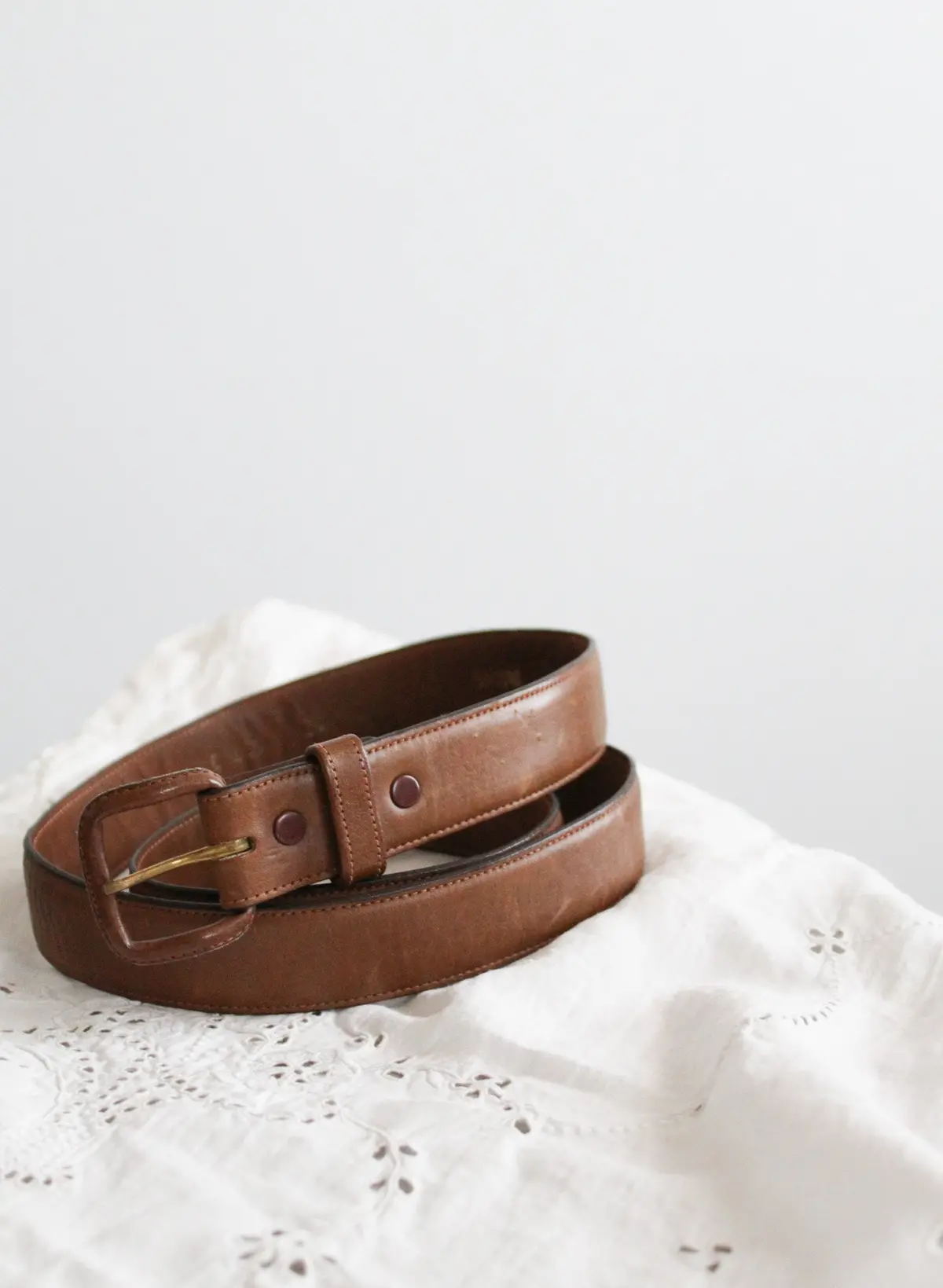 Whiskey Brown Leather Belt 1