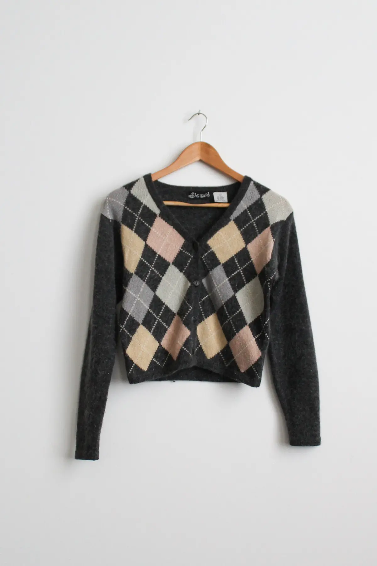 Angora Argyle Sweater 1