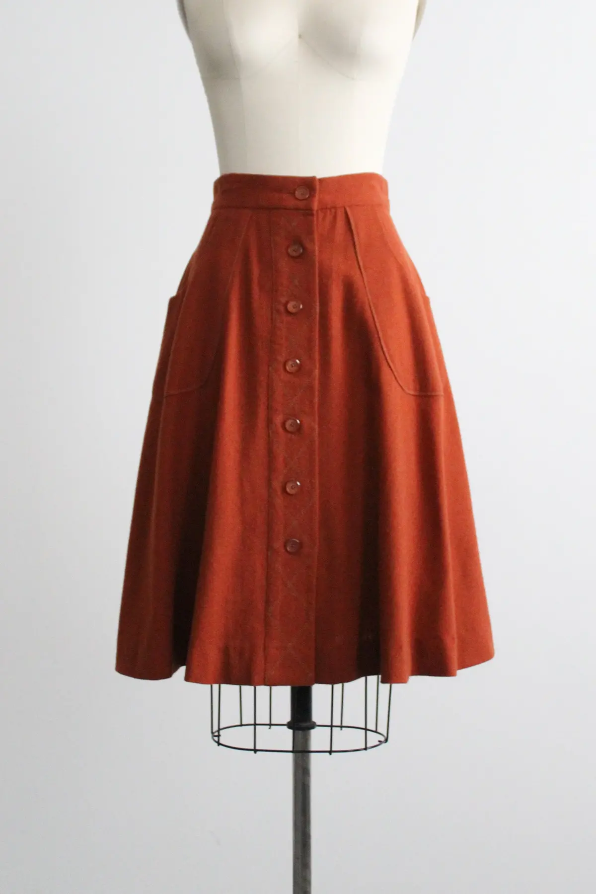 Tobacco Wool Skirt 2