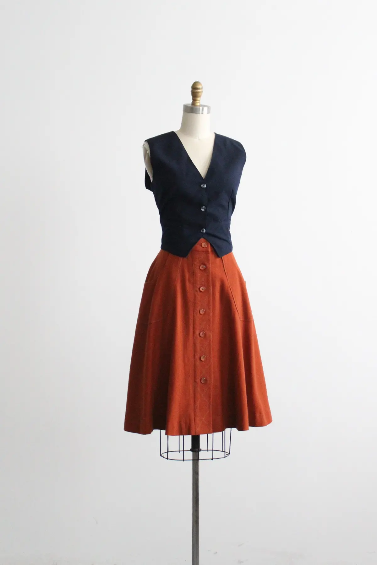 Tobacco Wool Skirt 1