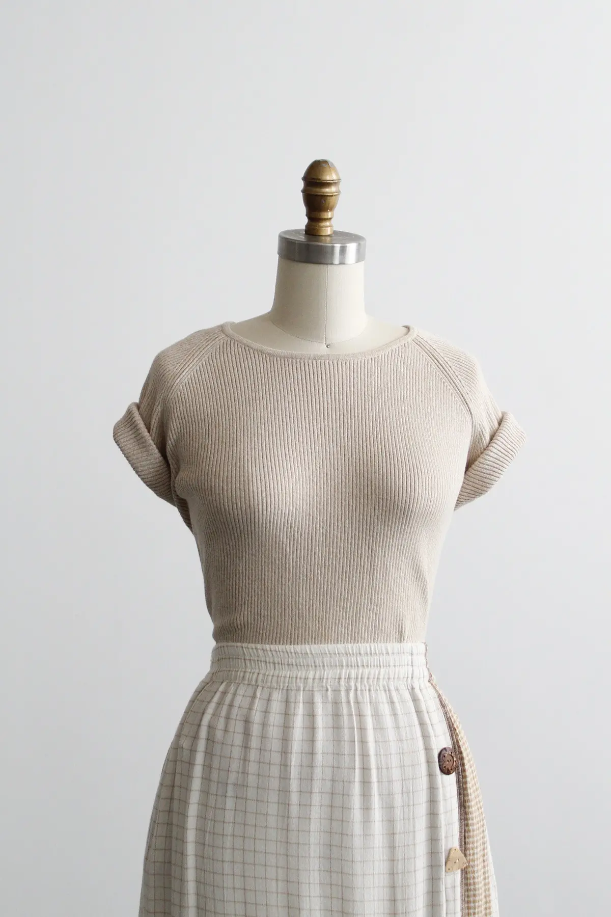 Wheaten Rib Knit Cotton Tee 2