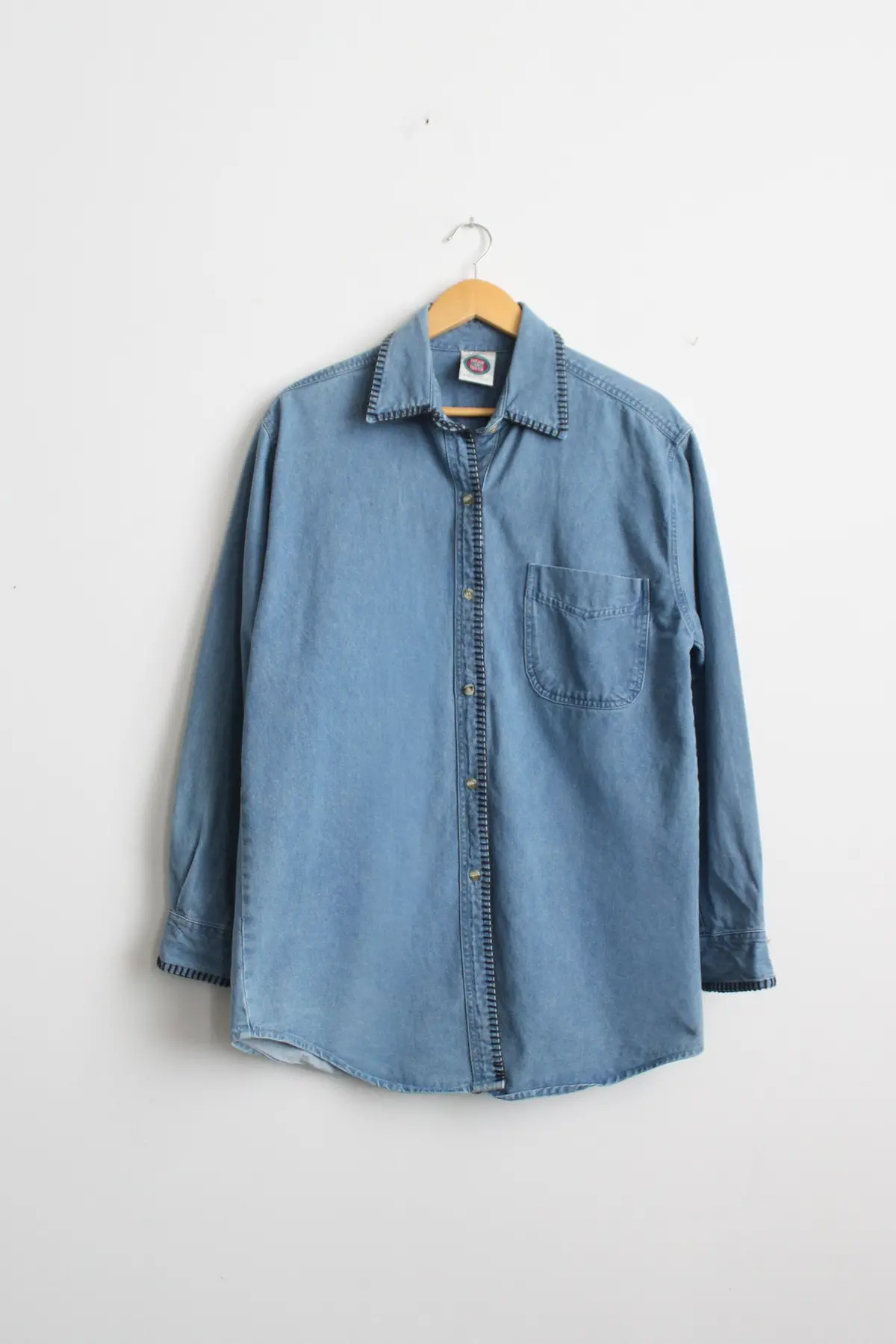 Blanket Stitch Denim Work Shirt 2