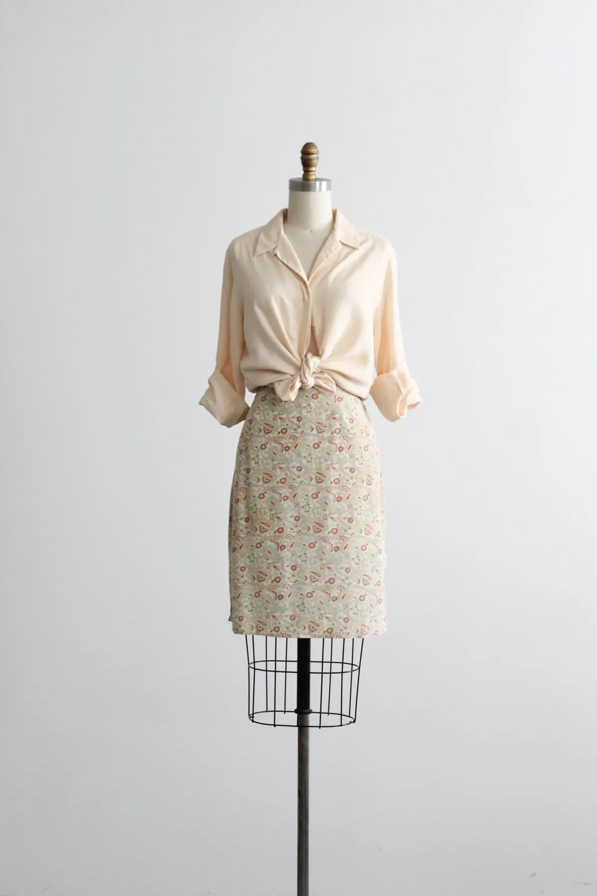 Paisley Silk Skirt 1