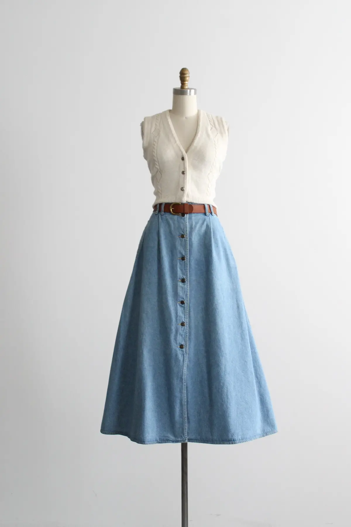 Sunlight Denim Maxi Skirt 1