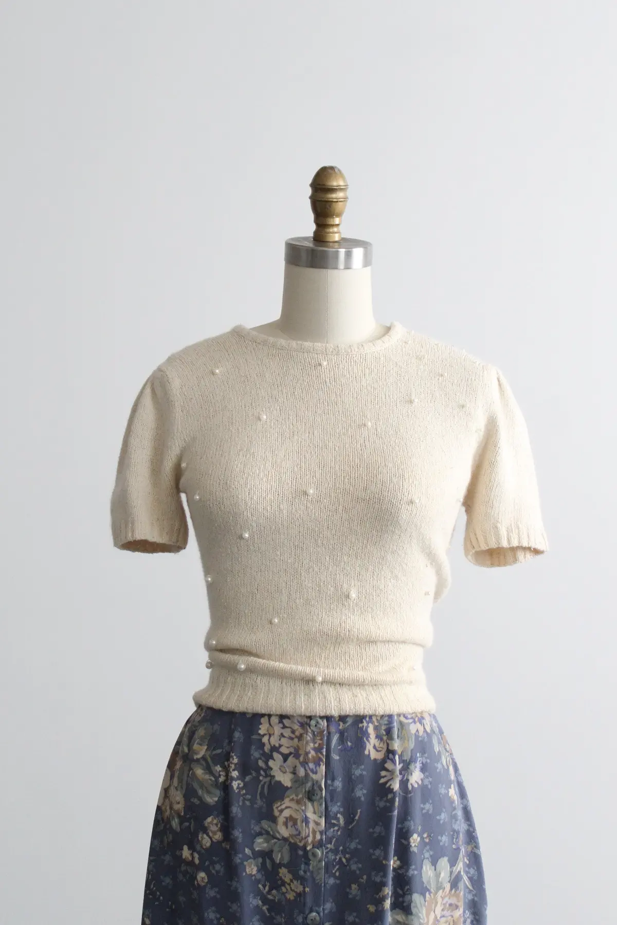 Pearl Silk Knit Tee 1