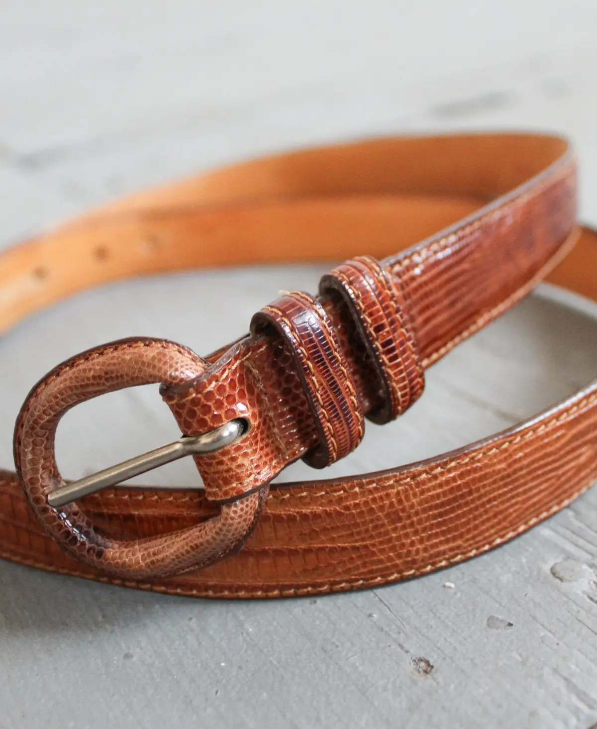 Embossed Leather Belt 2
