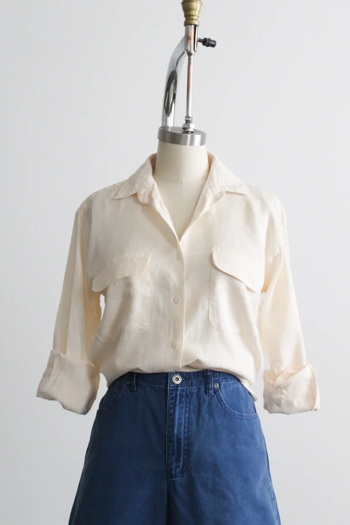 Bone Linen Button Up 1