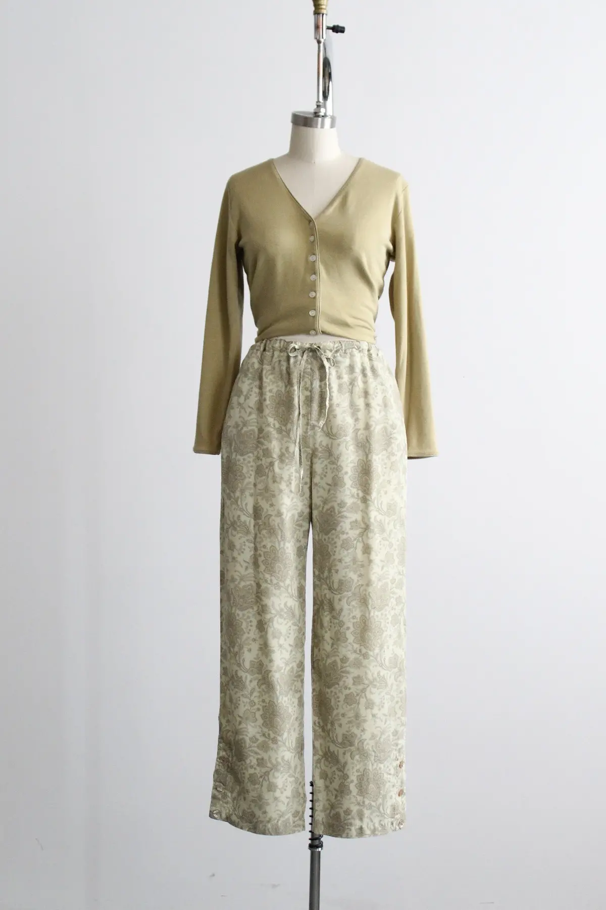 Sage Paisley Trousers 1