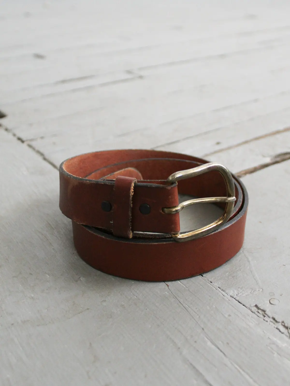 Whiskey Brown Wide Leather Belt 1