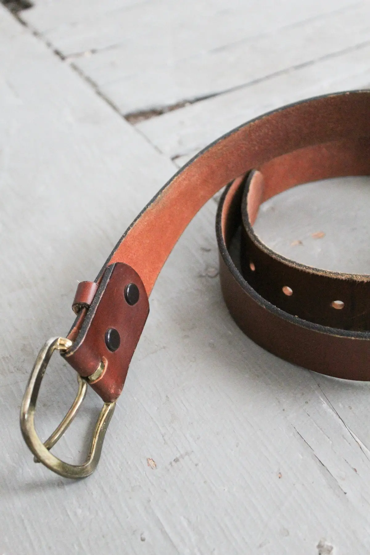 Whiskey Brown Wide Leather Belt 2