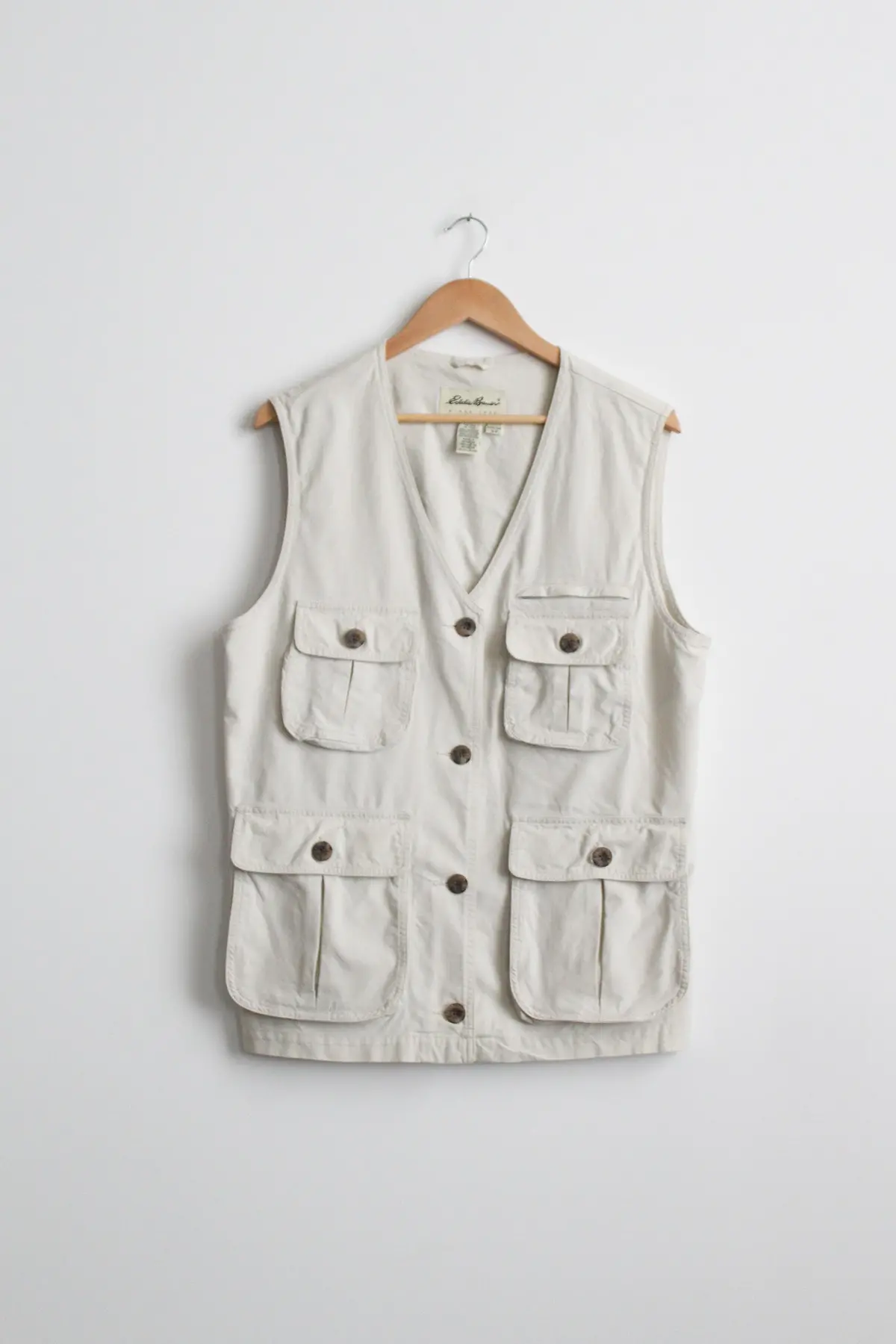 Bone Cotton Utility Vest 1