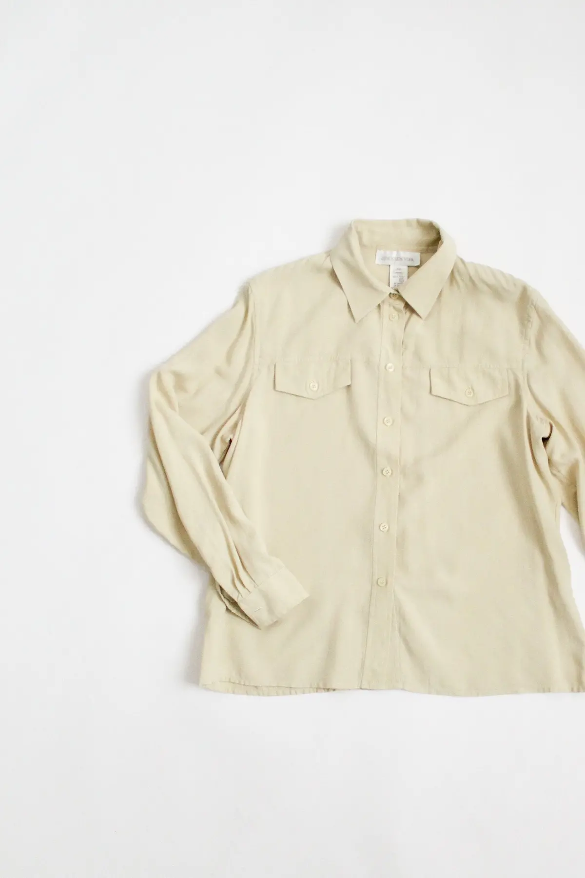 Silk Cornsilk Button Up 1