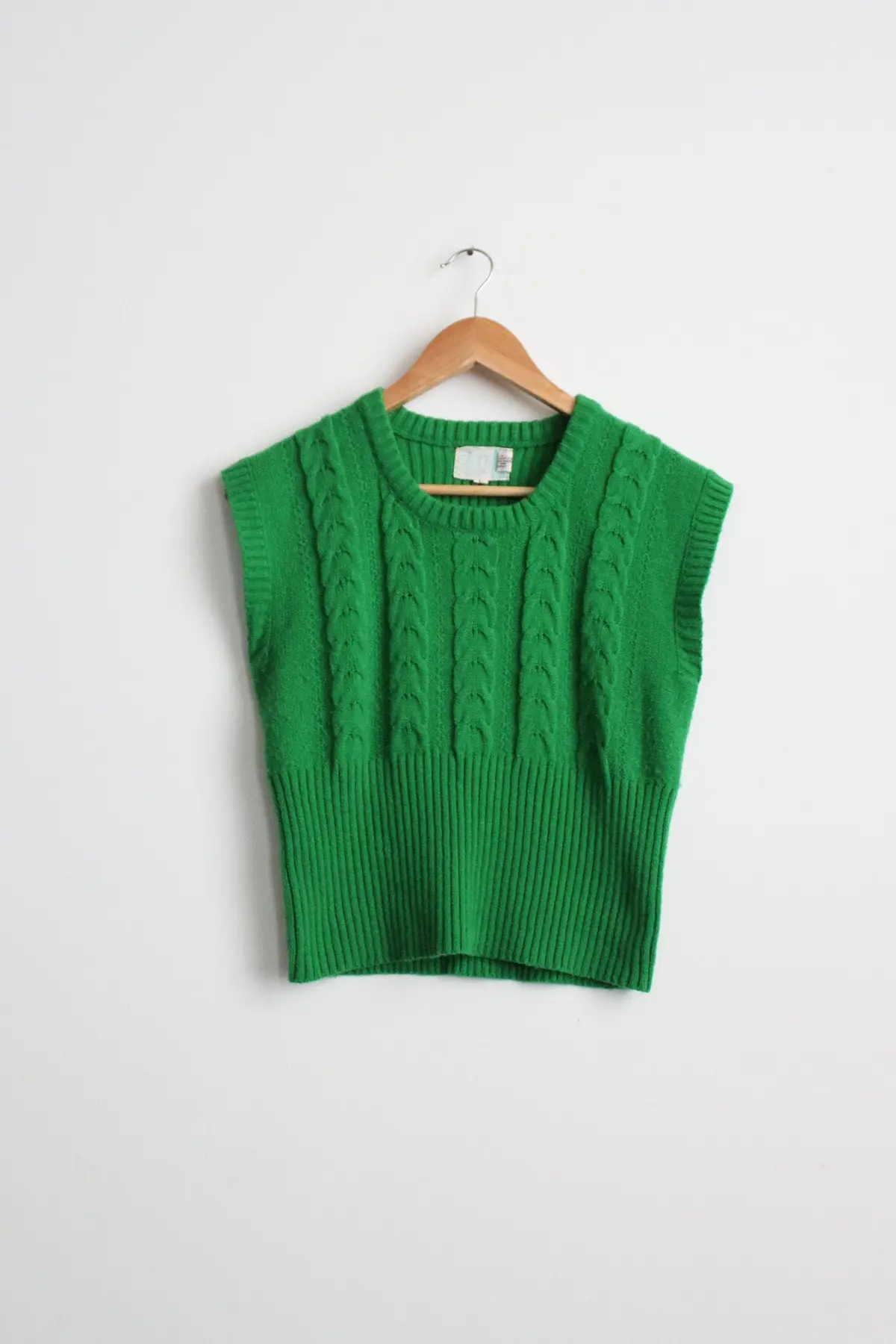 Cropped Spring Green Vest 1