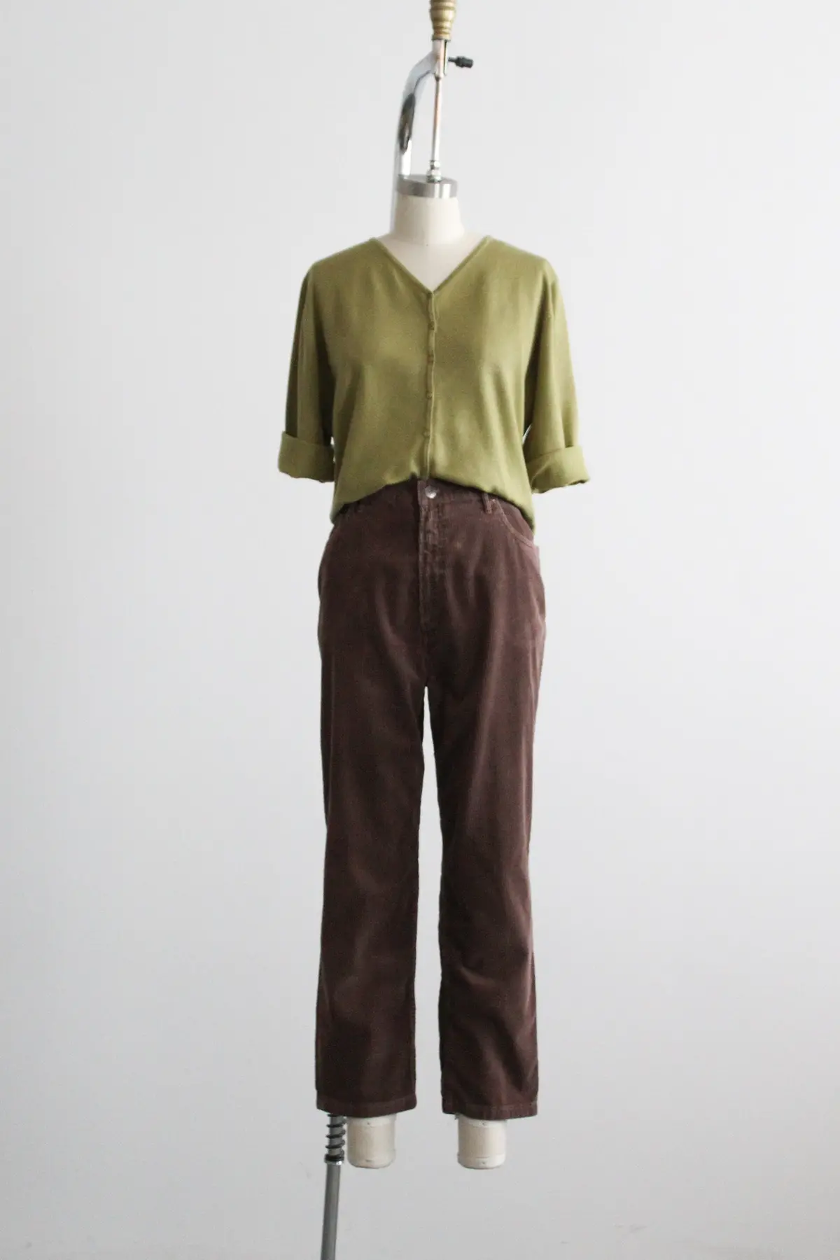Walnut Corduroy Trousers 1