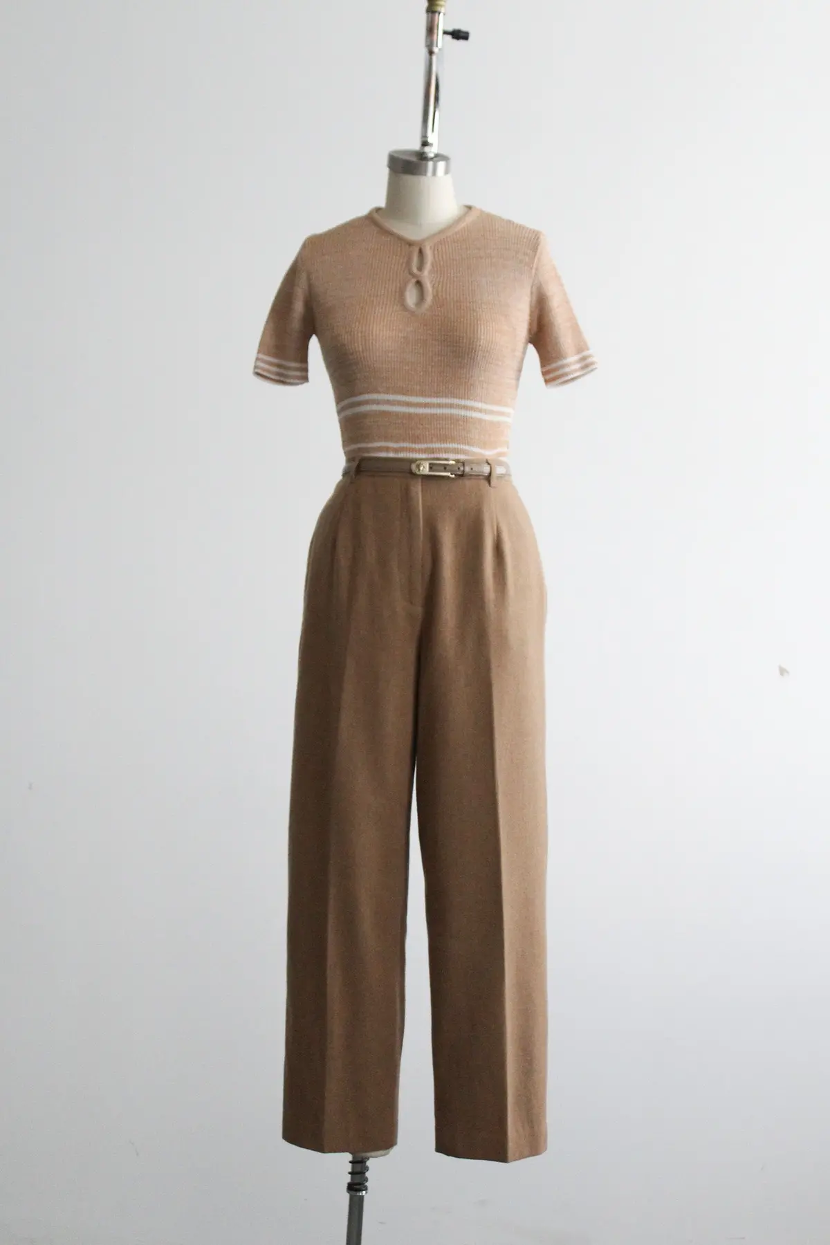 Camel Wool Trousers 1