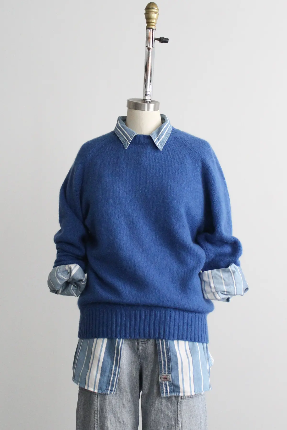 Cobalt Wool Crew Neck Sweater 1