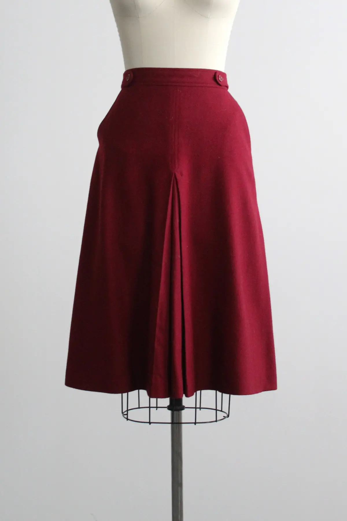 Cranberry Wool Skirt 2