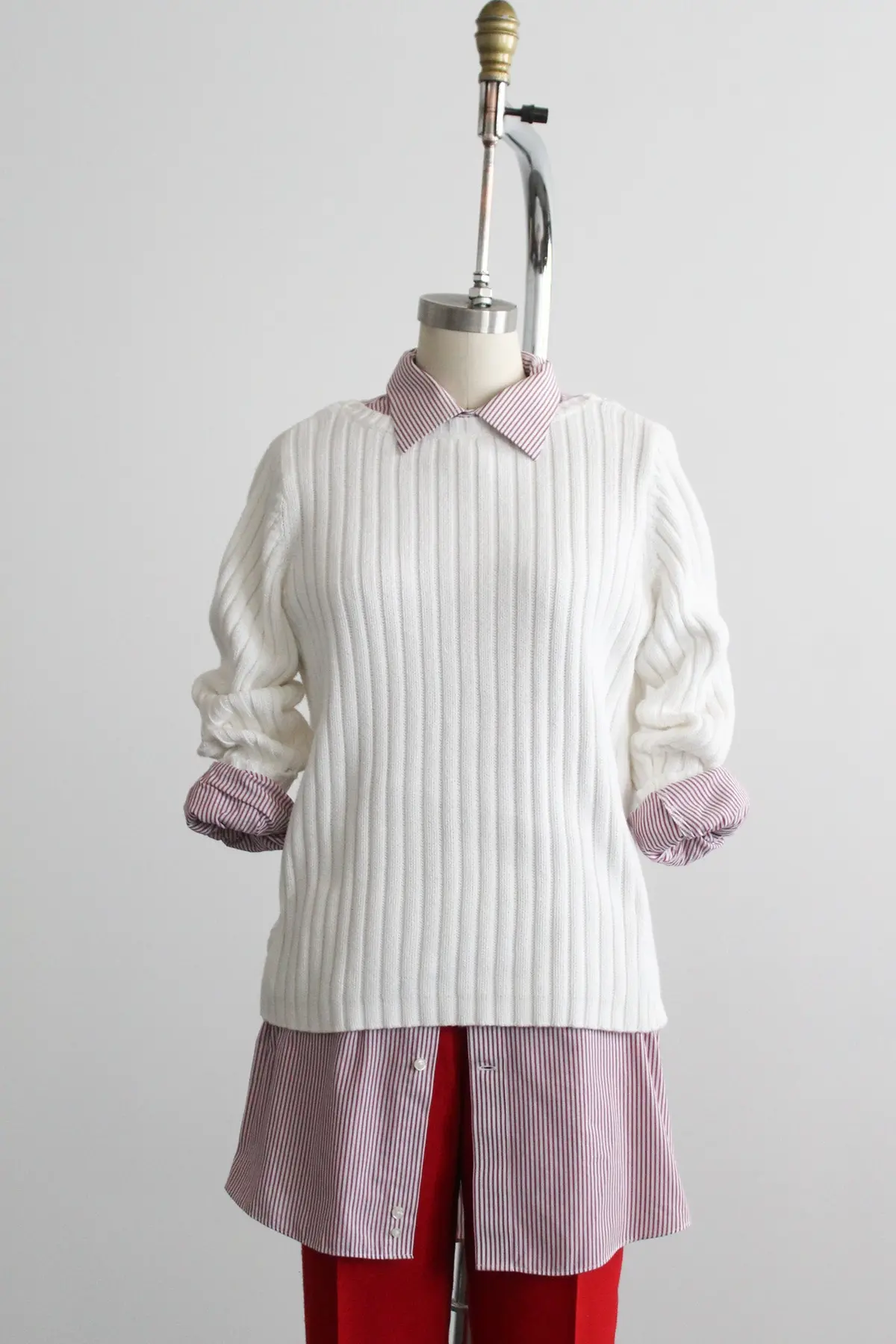 Rib Knit Salt Cotton Sweater 1