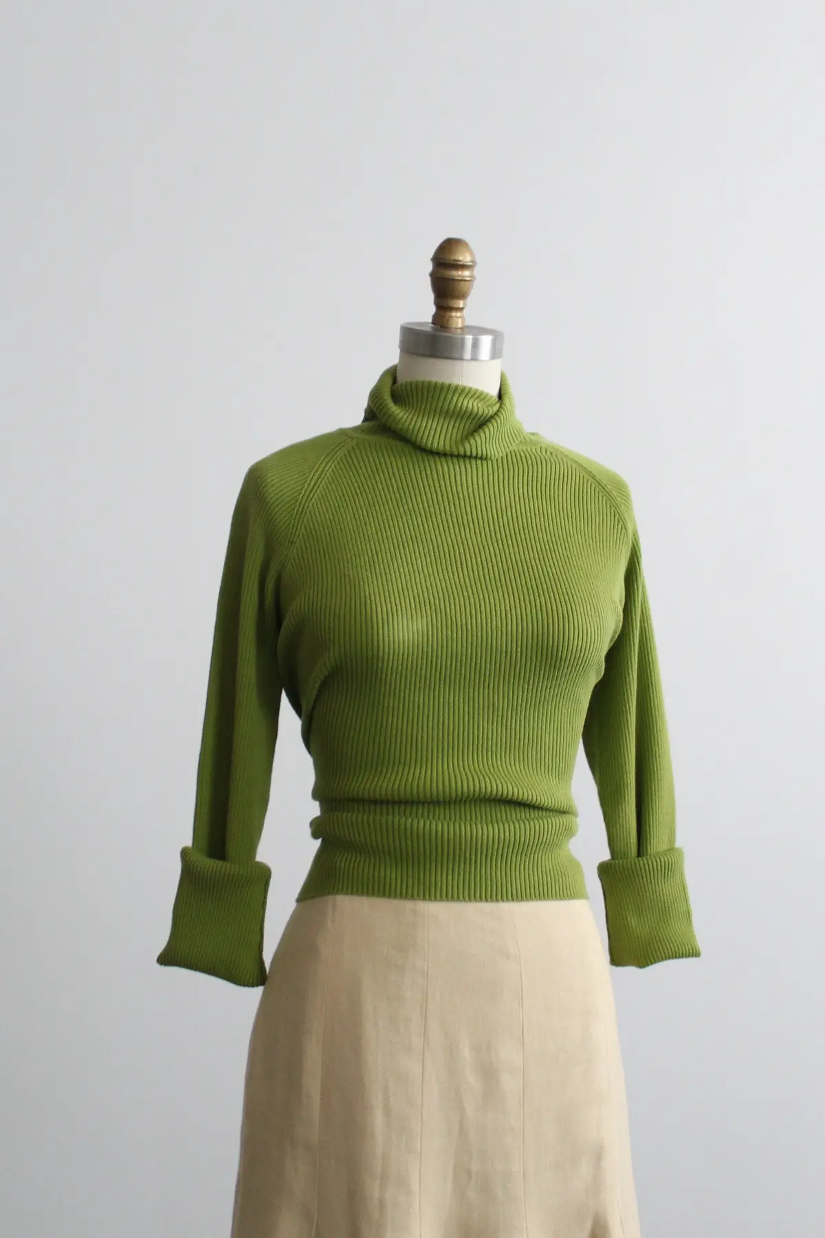 Celery Cotton Turtleneck 1