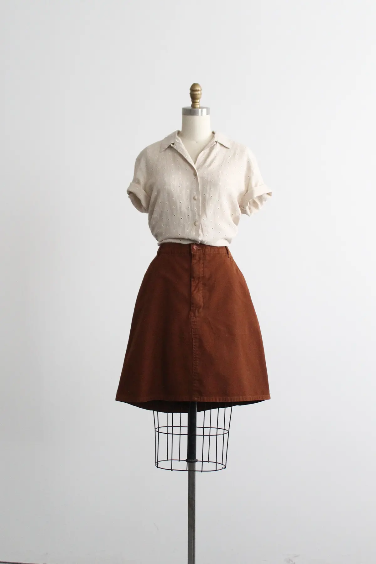 Tobacco Cotton Skirt 1