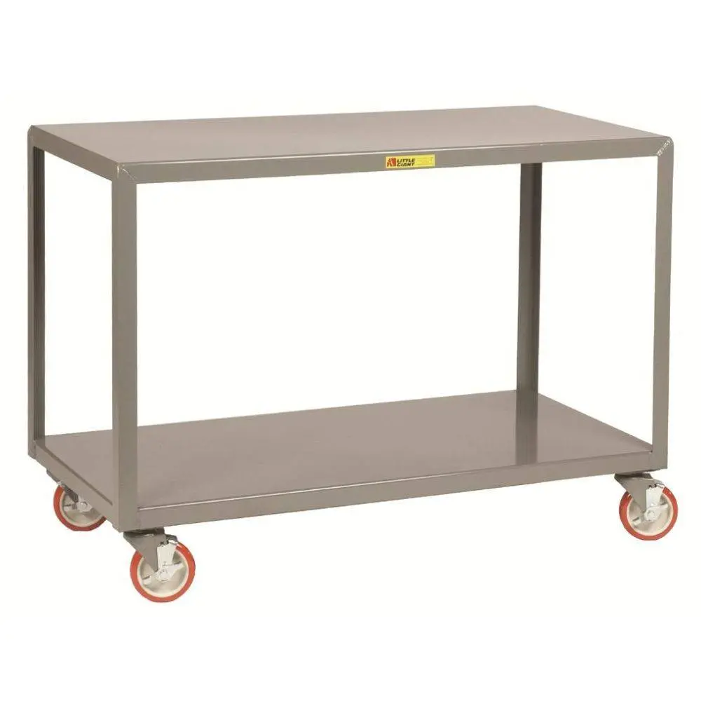 Mobile Table W/ Bottom Shelf (Braked Wheels) 1