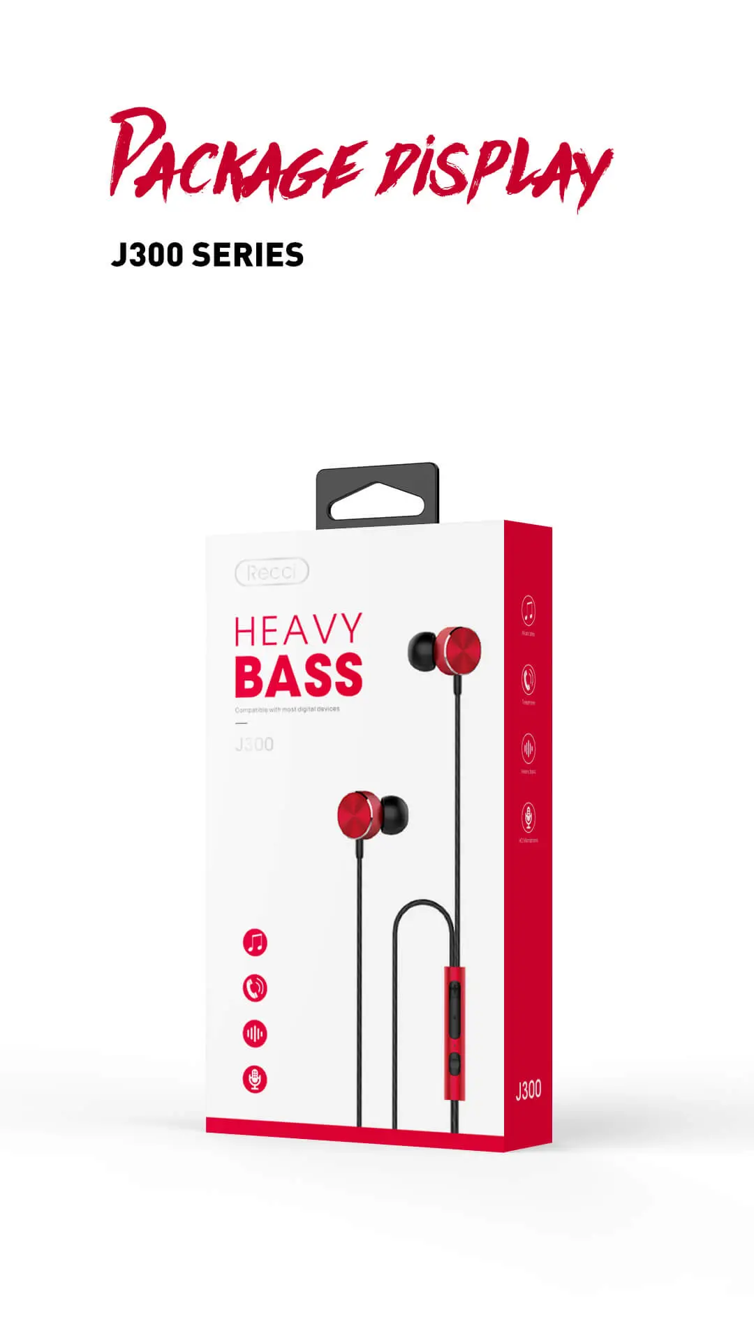 Auriculares Recci Heavy Bass J300 1