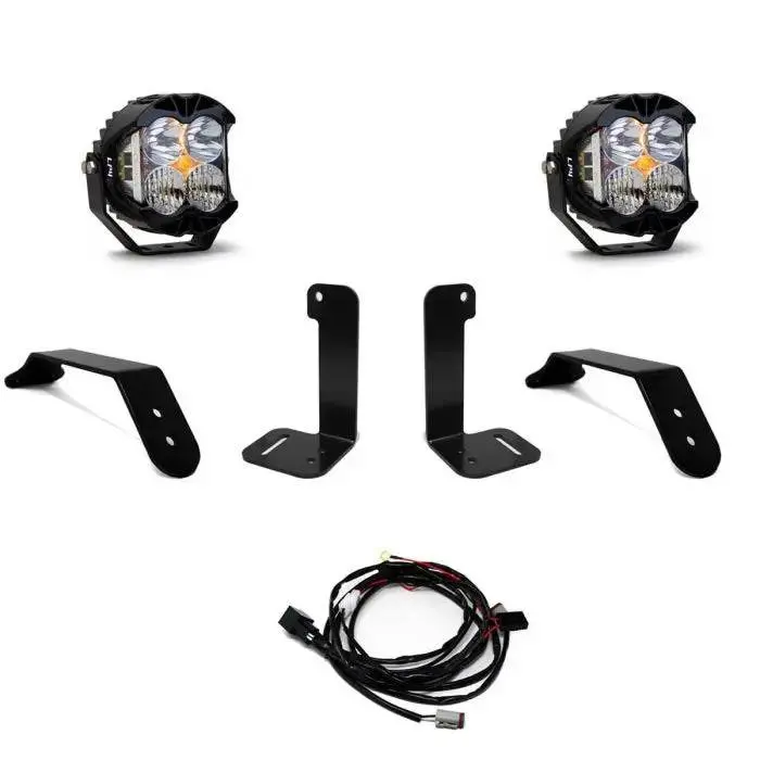 Dual Lp4 / Lp6 Led Auxiliary Light Kit For Jeep Jl / Jt With Plastic Bumpers 1