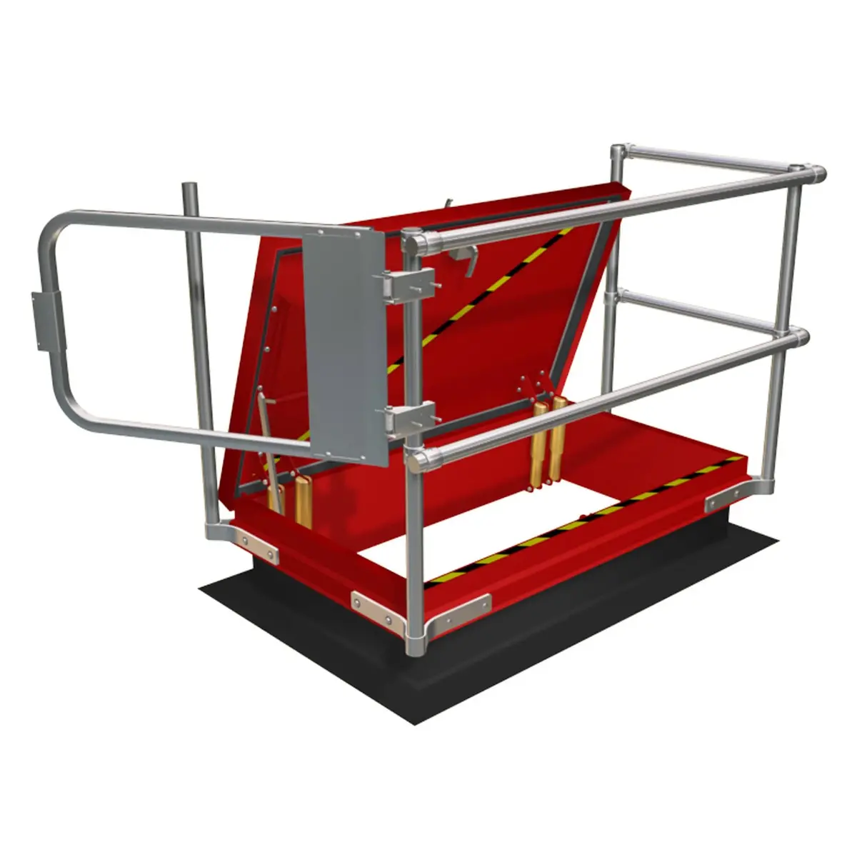 Roof Hatch Railing Kit - Hatch Opening To Side Of Hinges - 66In X 66In 1