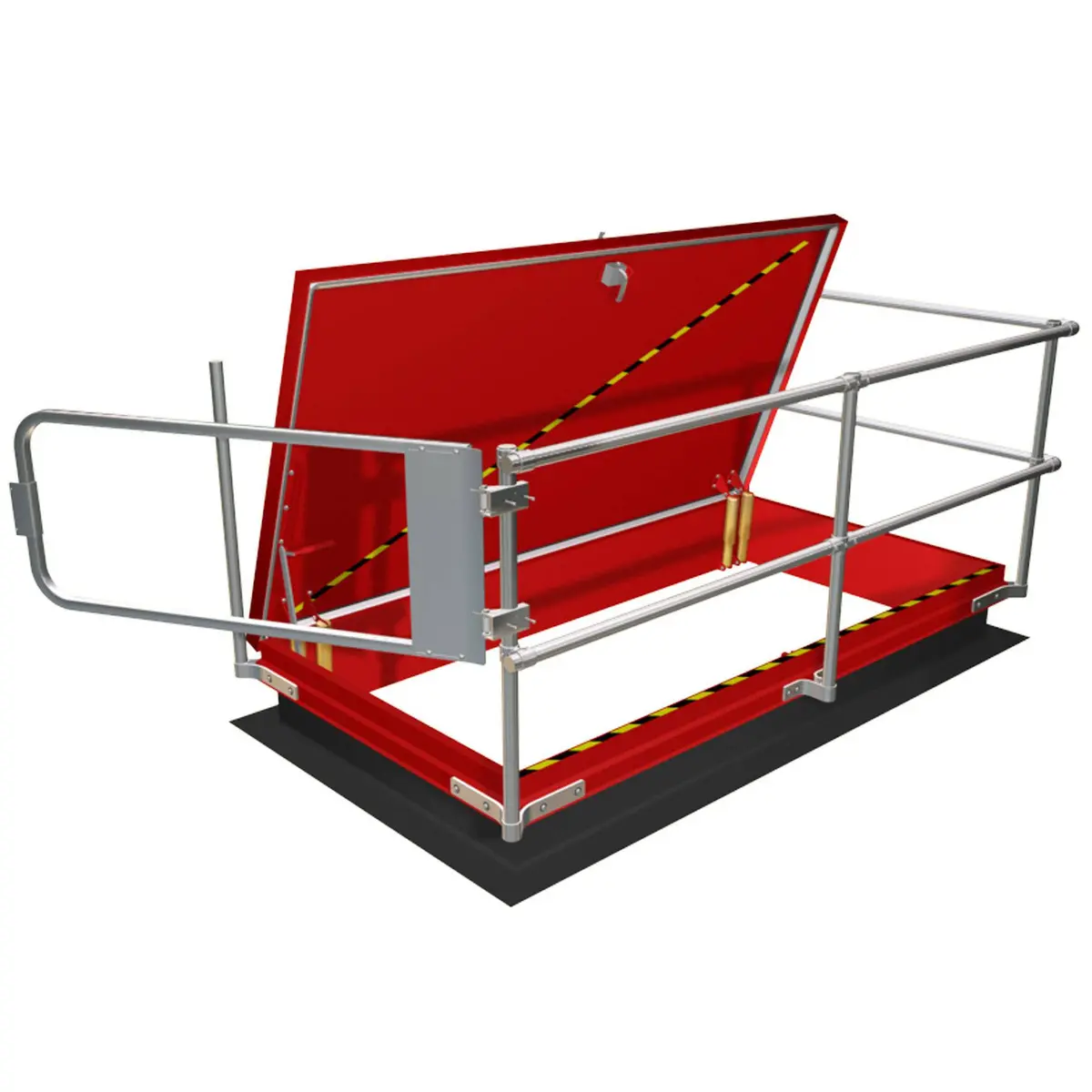 Roof Hatch Railing Kit - Hatch Opening To Side Of Hinges - 66In X 132In 1