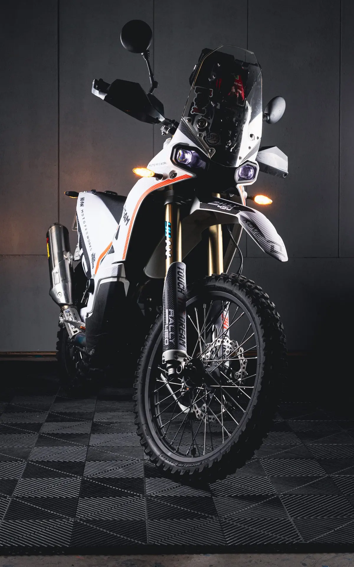 Kove 450 Rally Graphics - "Summit" (White) 2