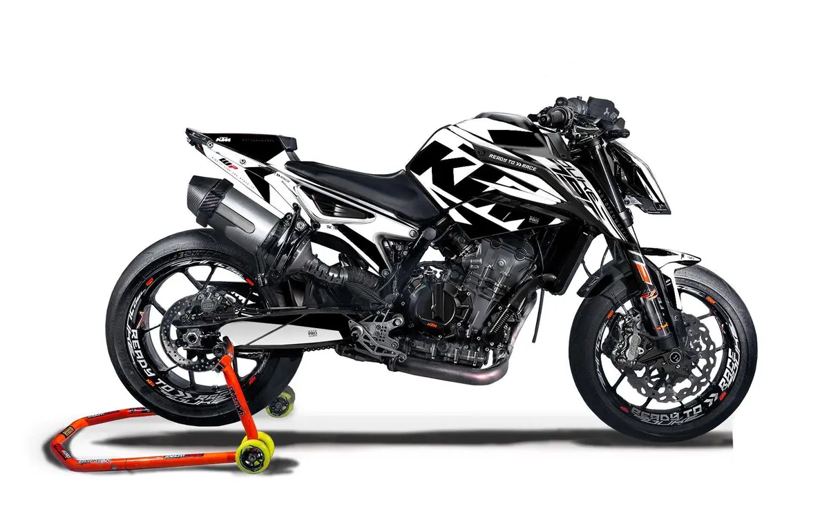 Ktm 790 Duke Graphics - "Torque" (White/Black) 1