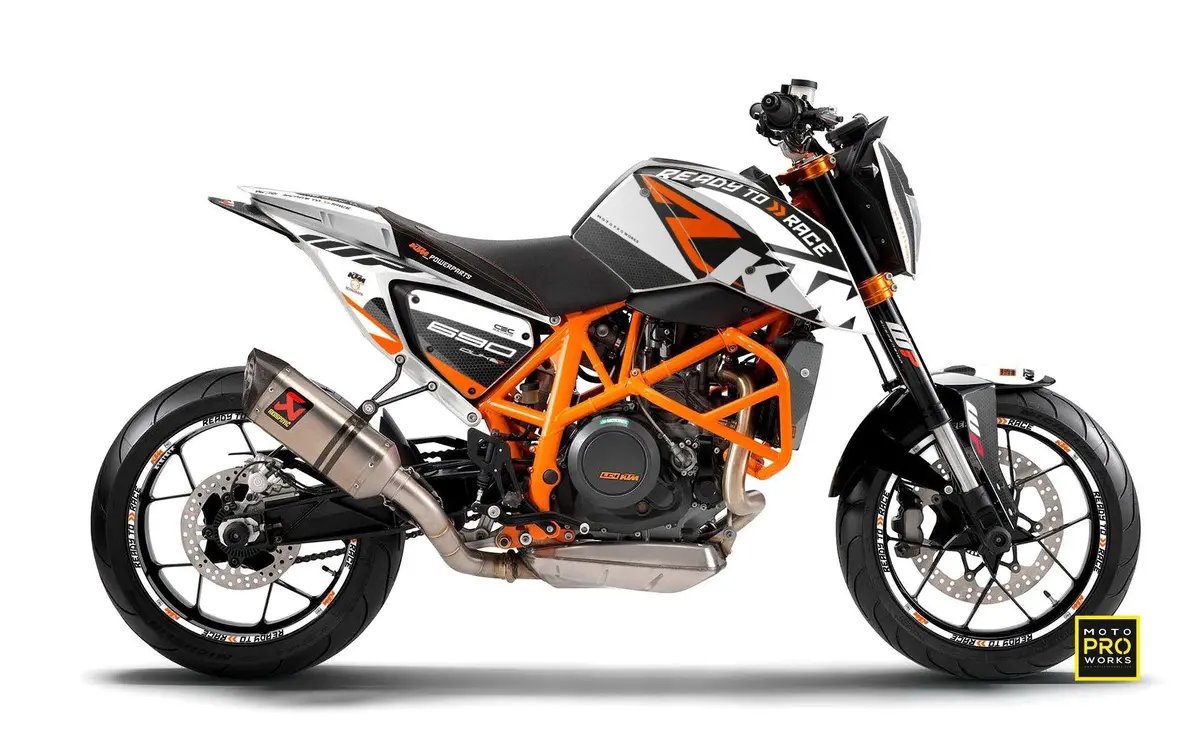 Ktm 690 Duke Graphics - "Rr-Tech" (White) 1