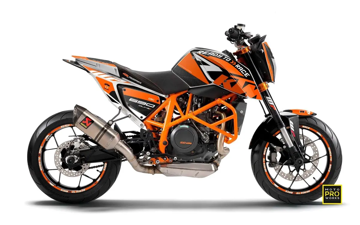 Ktm 690 Duke Graphics - "Rr-Tech" (Orange) 1