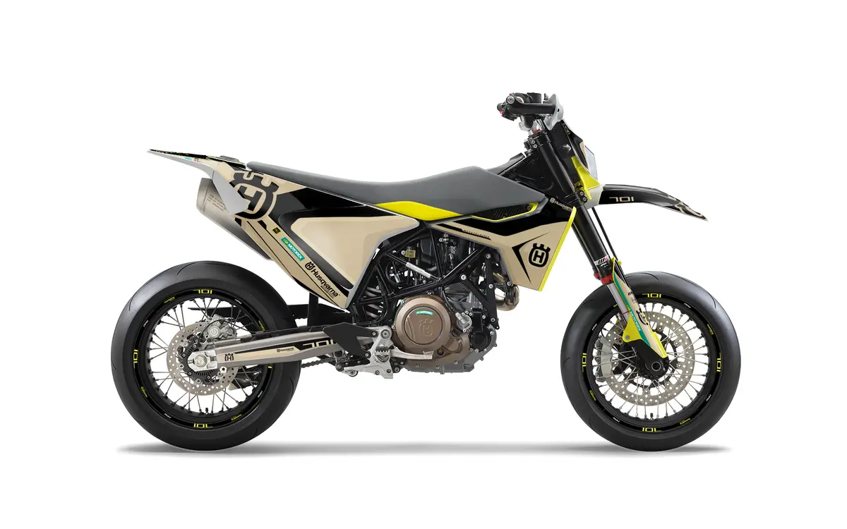 Husqvarna 701 Enduro Graphics - "Kicker" (Sand) 1