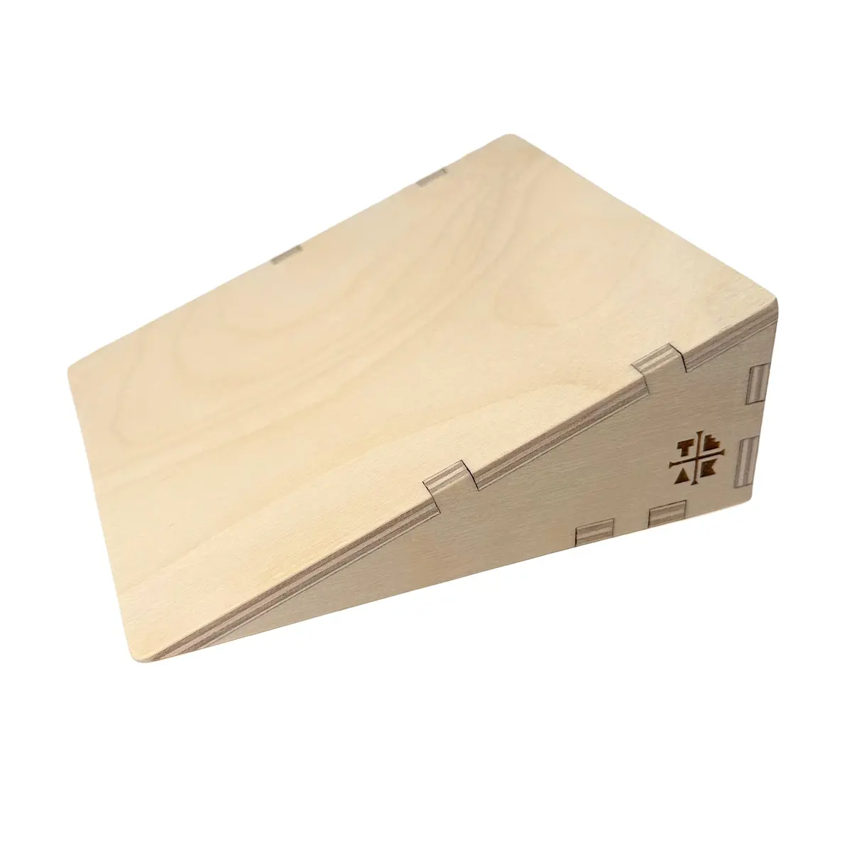 Wooden Fingerboard Ramp Kicker - Smooth Surface - 6” Long X 5 ¾” Wide X 2 ¼” Tall 1