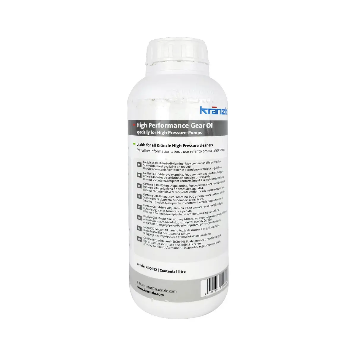 Kranzle Pressure Washer High Performance Pump Gear Oil - 1L 1