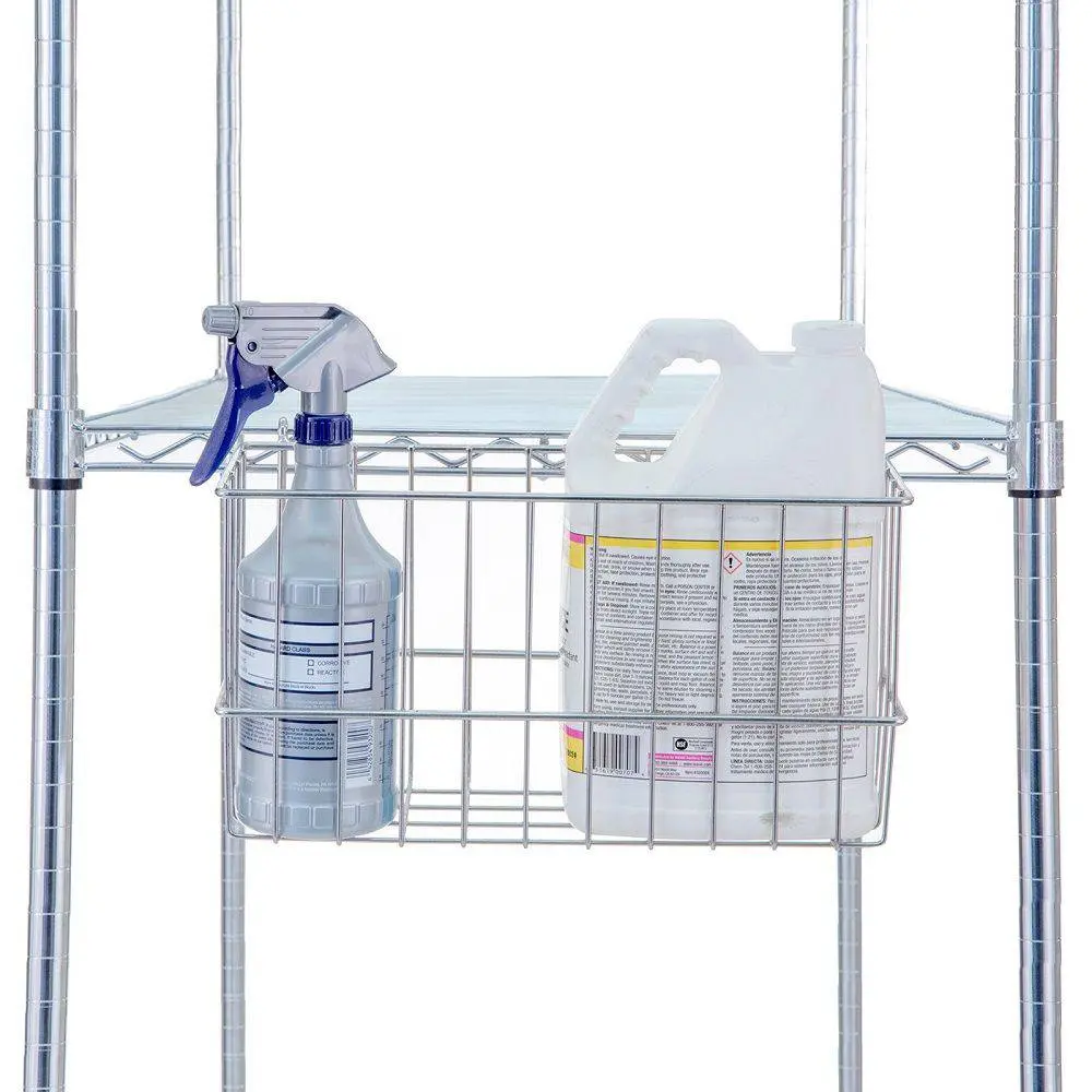 Accessory Basket For Wire Linen Carts & Shelving Units 1